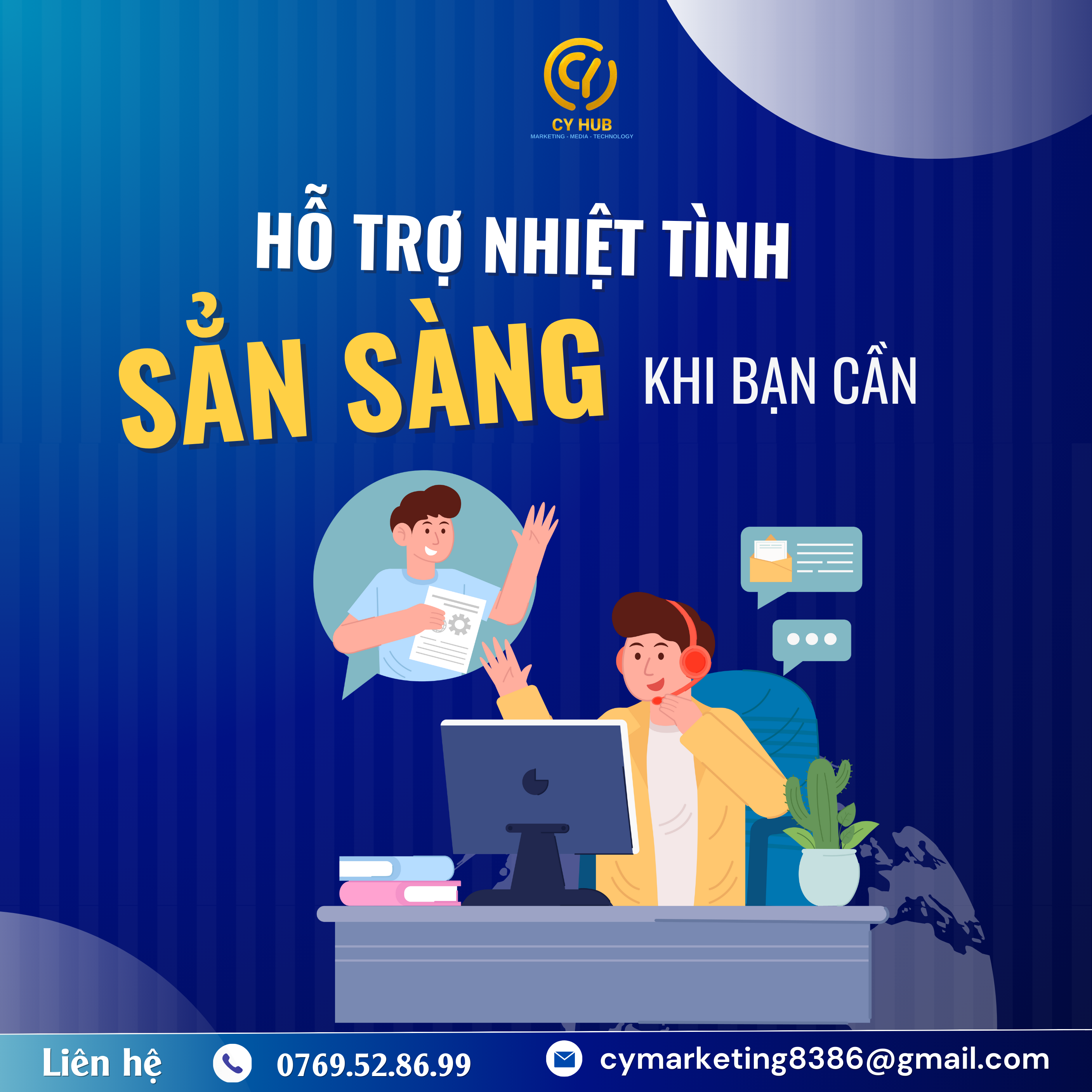 cyhub hỗ trợ 24/7